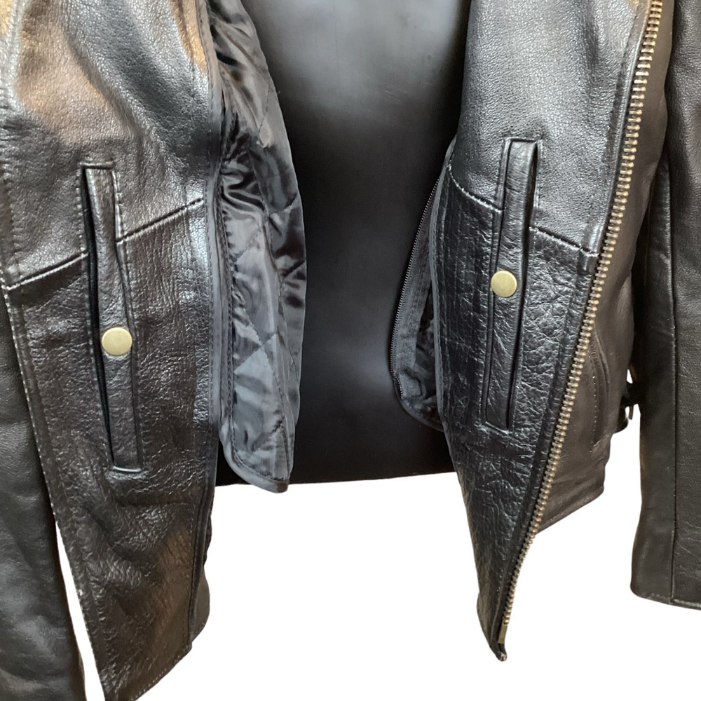 Xelement Classic Leather Motorcycle Jacket - Picture 7 of 16